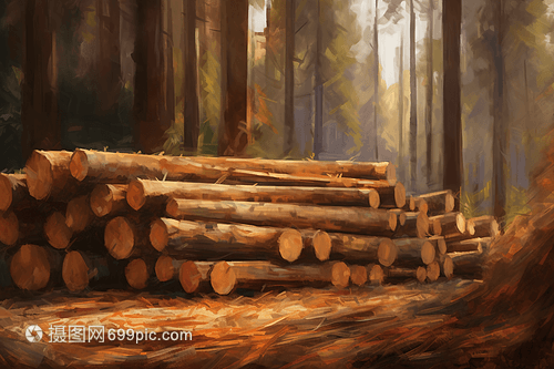 木材行業(yè)法規(guī)插畫(huà)